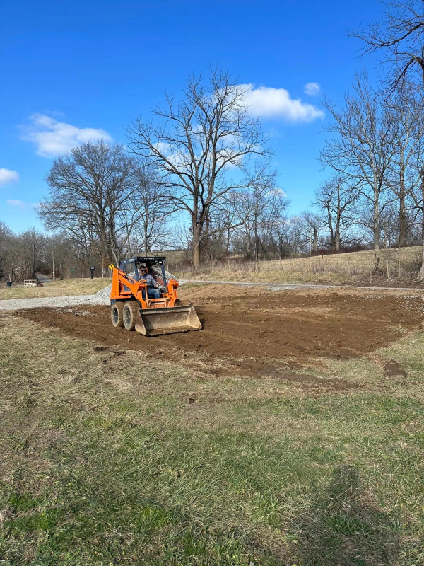 Land clearing a patch of land