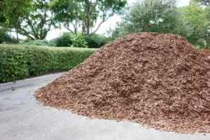 service material hauling of pine bark mulch